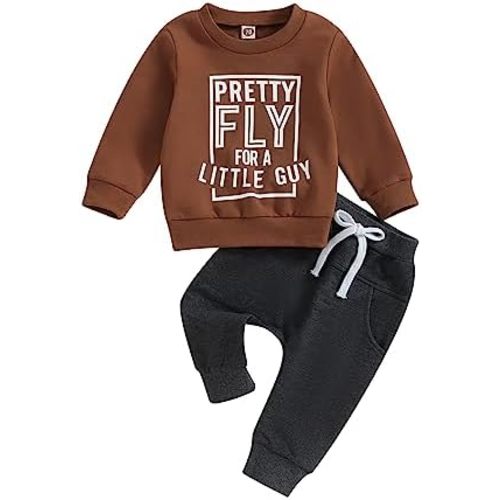 Baby Boy Clothes Fall 6 12 18 24 Months Football Long Sleeve Pullover Tops & Pant Sets Toddler Winter Outfits