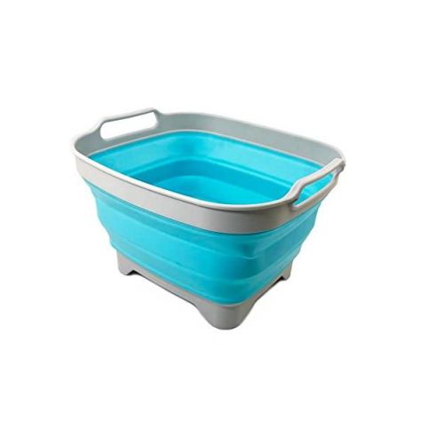 SAMMART 7.5L (2 Gallons) Collapsible Dishpan with Draining Plug