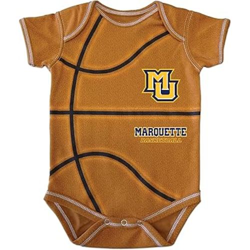 College Kids Marquette Golden Eagles Infant MVP Basketball Short Sleeve Bodysuit