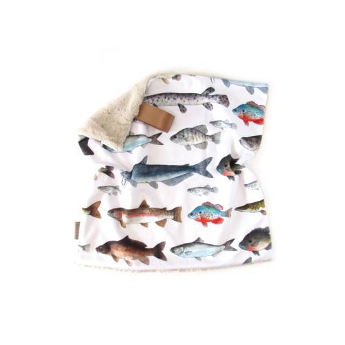 Colorful Freshwater Fish Lovey, Fishing Lovey, Fish Baby Lovey, Fishing Nursery, Faux Fur Lovey, Fishing Baby Gift, Minky Lovey, Fish Gift
