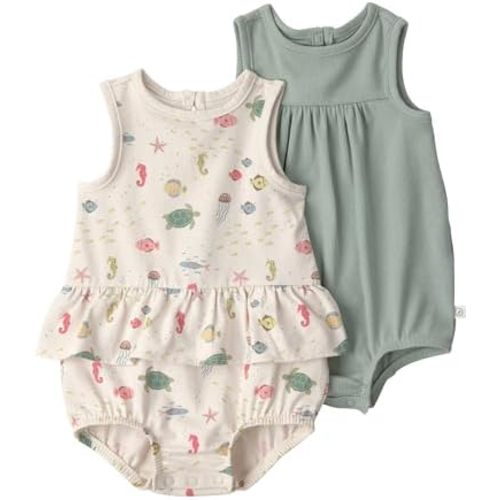 little planet by carter's Unisex Baby Organic Cotton Gauze Shortall