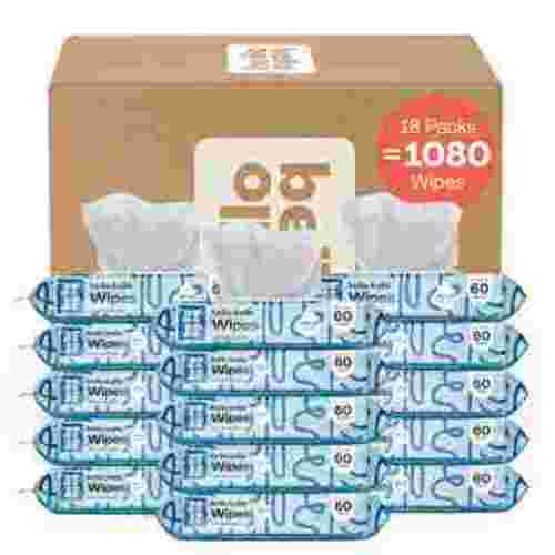 Hello Bello Extra Gentle Unscented Baby Wipes - Plant Based - Made with 99% Water and Aloe for Babies and Kids - 1080 Count C25