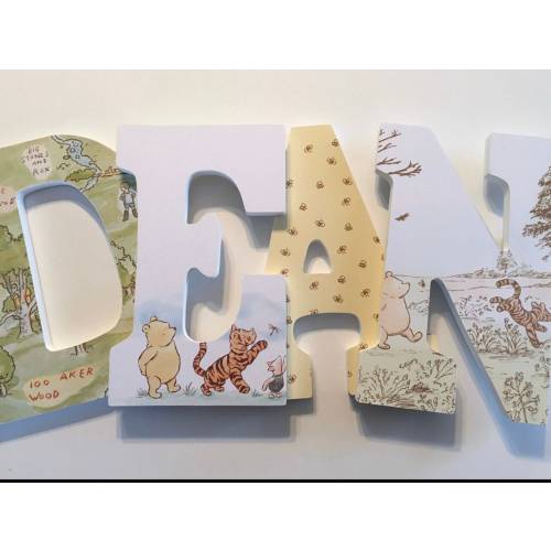 Winnie the Pooh nursery letters -Winnie the Pooh name sign- Winnie the Pooh letters-Winnie the Pooh nursery decor -Classic Winnie the Pooh