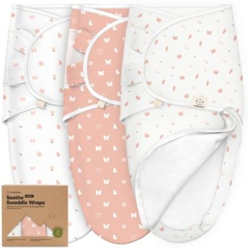 KeaBabies 3pk Organic Swaddle Sleep Sacks Baby, Newborn Swaddles Wrap 0-3 Months, Soft Premies Wearable Swaddle Blanket (Butterflies)
