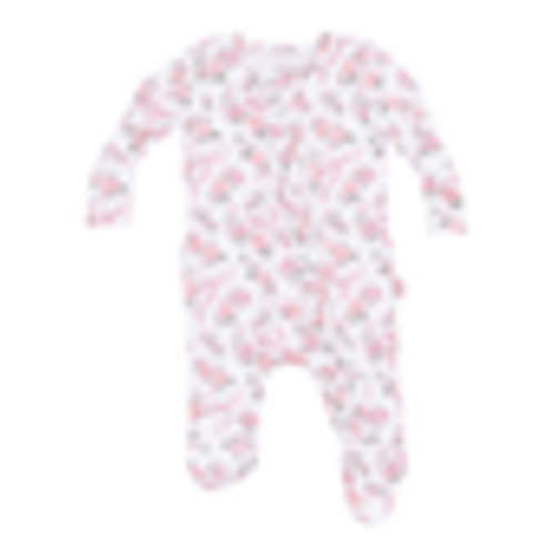 2-Way Zip Ruffle Back Footie, Ribbons & Flowers – SpearmintLOVE