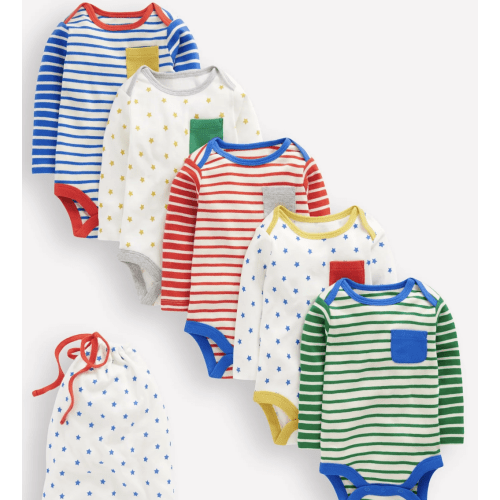 Striped 5 Pack Bodies-Multi Stripes/Stars | Boden USA