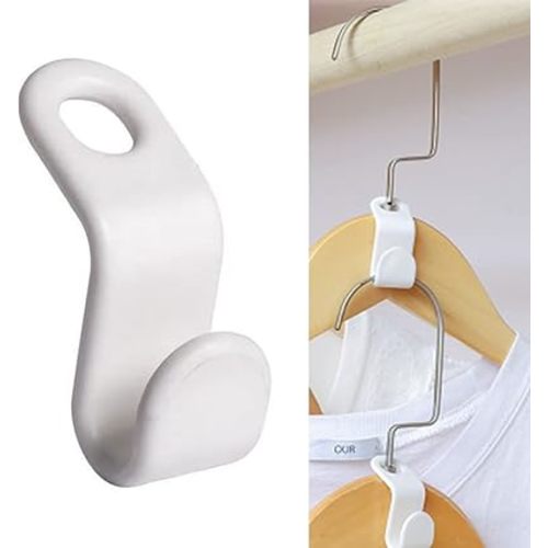 50PCS(or100) Hanger Hooks for Plastic Hanger Clips for Clothes Space Saving Hangers for Clothes Closet Hangers Space Saver Hangers