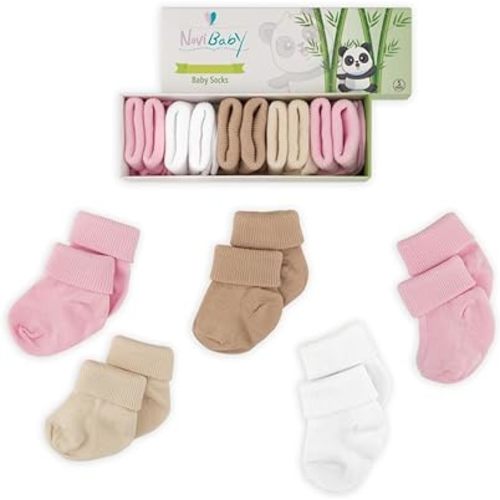 Novibaby Baby Socks 0-6 Months, 6-12 Infant Ankle Socks for Boys and Girls, Essential Baby Items for Newborns