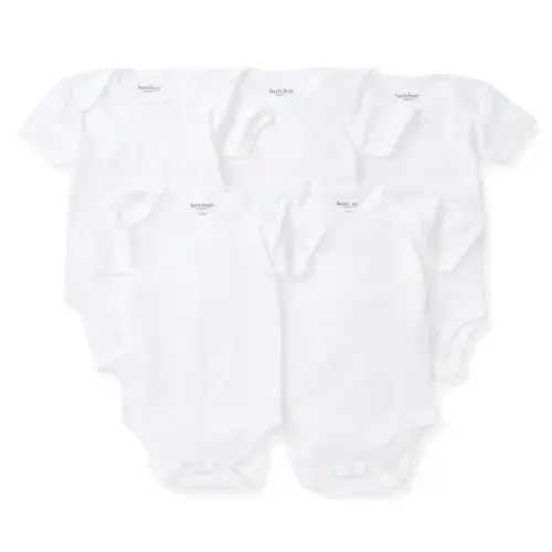 Bee Essentials Organic Short Sleeve Baby Bodysuit 5 Pack – Burt's Bees Baby