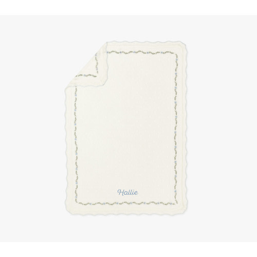 Aerin Floral Embroidered Pointelle Baby Blanket