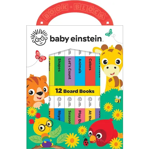 Baby Einstein - My First Library Board Book Block 12-Book Set - First Words, Alphabet, Numbers, and More! - PI Kids