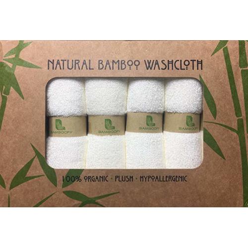Organic Bamboo Washcloths. Gentle for Sensitive Skin- Acne, Rosacea and Eczema. Superior Softness for Babies. Ideal for Makeup Removal. Highly Absorbent Cloths (6-Pack) Presented by BambooFy