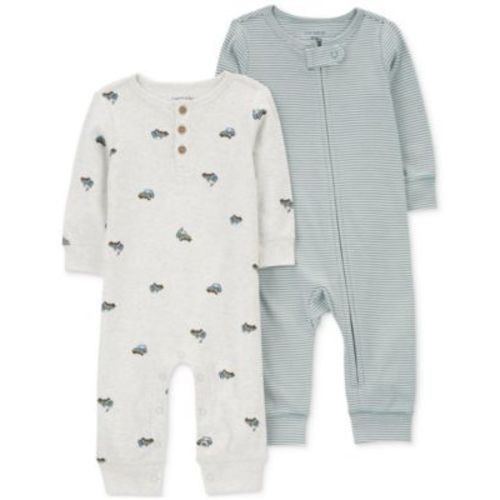 Car-Print Coverall & Striped Sleep / 3M