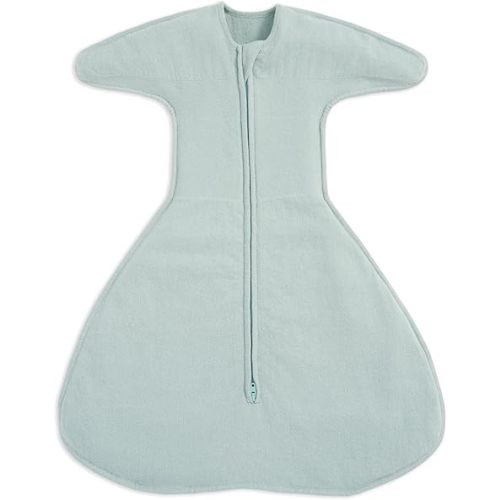 HALO Sleepsack SwaddleStretch, Arms Up or Extended Arms, Newborn Baby Swaddle, 0 – 3 Months, 0.5 TOG, Calm Sage