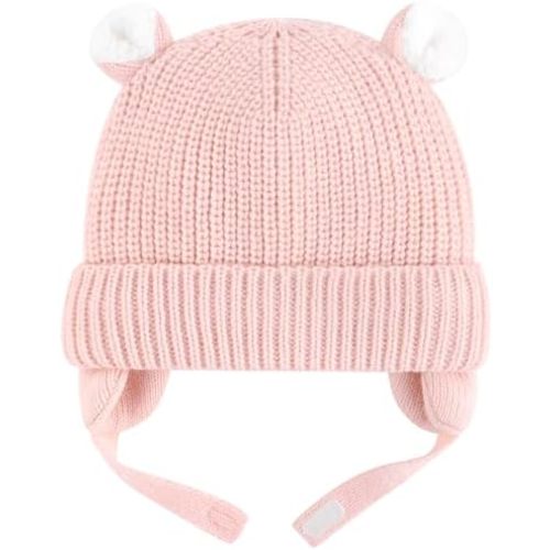 Duoyeree Cozy Baby Beanie with Earflaps and Fleece Lining - Winter Hat for Baby Boys & Girls