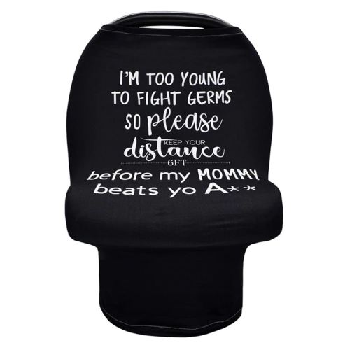 Rajolia Nursing Cover for Breastfeeding Multi Use Baby Car Seat Covers Canopy Breastfeeding Scarf Stroller Cover for Mom Baby Boy Baby Girl (Black) 1 Count (Pack of 1)
