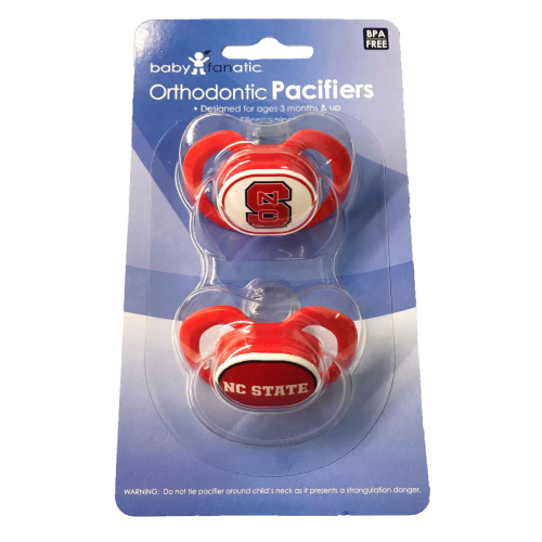 NC State Wolfpack Double Design Orthodontic Pacifiers – Red and White Shop