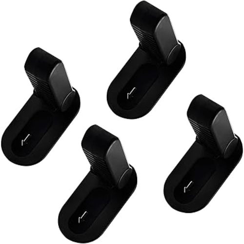 Childproof Door Lever Lock Prevents Toddlers Pets from Opening Doors, No Drill Tool Needed Easy to Instal, Child Safety Locks for Doors, Windows, washrooms (Black, Pack, 4)