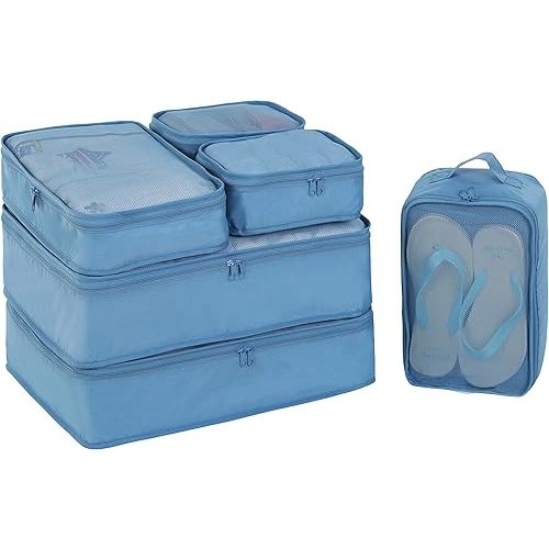 JJ POWER Travel Packing Cubes, Luggage Organizers with Shoe Bag