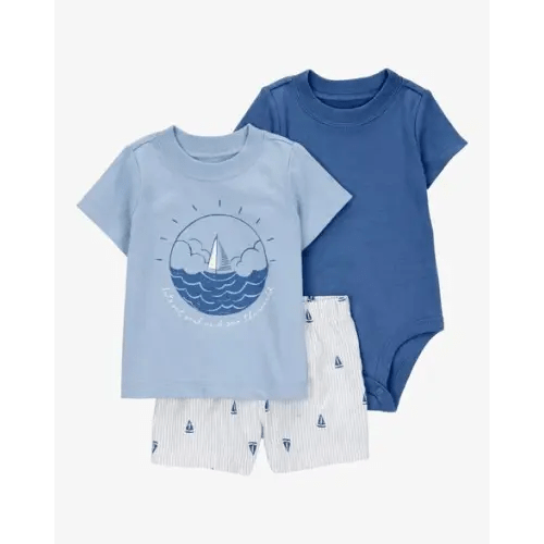 Baby 3-Piece Sailboat Little Short Set - Carter's | Carter's