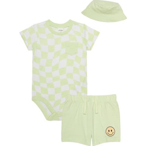 PL Baby by Petit Lem Bodysuit, Shorts & Hat Set | Nordstromrack