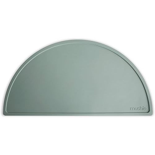 mushie Silicone Placemat for Kids | BPA-Free Non-Slip Design (Cambridge Blue)