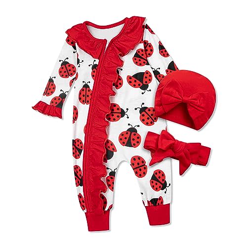 Abbence Preemie Newborn Baby Girl Romper 3-Piece Set
