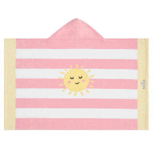 Rugby Stripe Sun Beach Hooded Towel