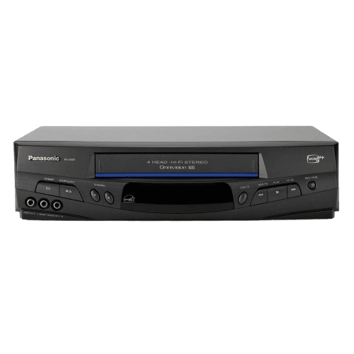Restored Panasonic PV-8451 VHS VCR w/ Original Remote, Manual, A/V Cables, & HDMI Converter
