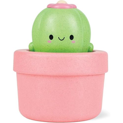 Tiger Tribe: Bath Pop-Up Cactus - Water Activated Peek-A-Boo Bath Toy, Sensory Play, Cute Kawaii Plant Character, Eco Materials, Baby-Toddler-Kids