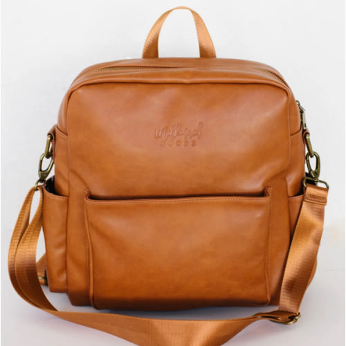 Brooklyn Backpack in Cognac with Hattie Interior