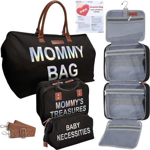 VONQA Mommy Bag, Extra Large Bag, New Mom Maternity & Overnight Pregnancy Bag