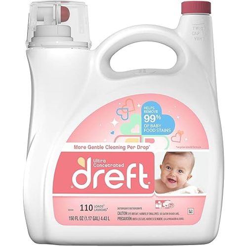 Dreft Ultra Concentrated Liquid Laundry Detergent, 150 Fl. Oz