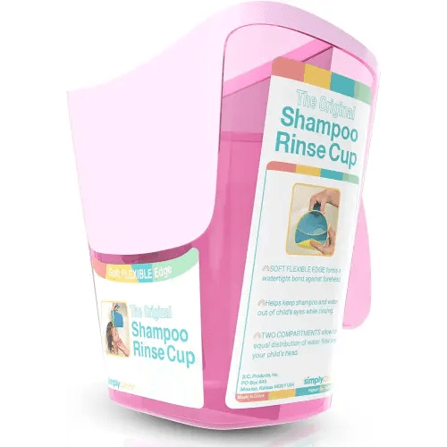 Tear-Free Bathing Experience with Rinse Cup - Soft Flexible Edge, Comfortable Handling & 40 Oz Capacity