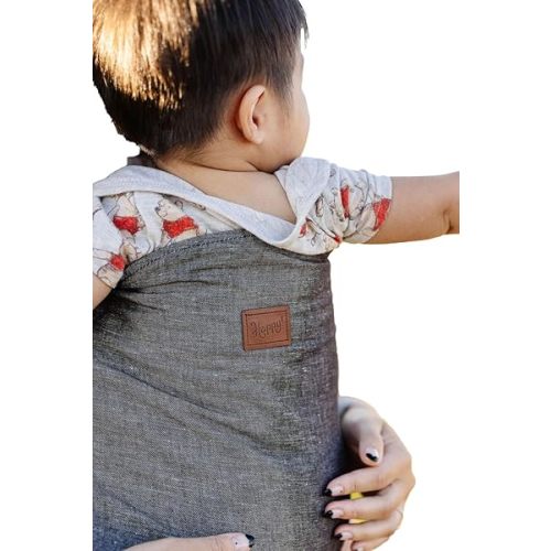Original Happy Baby Carrier - Newborn to Toddler Carrier - 50% Linen/50% Cotton - Ethically Made - Lightweight and Adjustable - Graphite Color