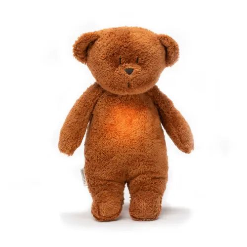Moonie - Teddy Bear musical nightlight - Caramel | Smallable