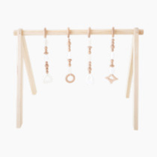 Poppyseed Play Wooden Baby Gym - White