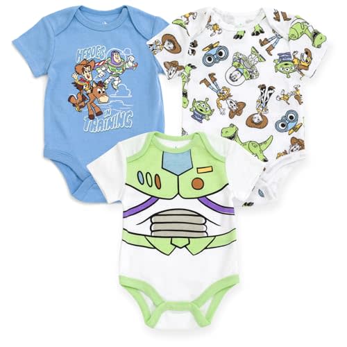 Disney Baby Girls Boys 3 Pack Bodysuits Newborn to Infant Sizes (Newborn - 24 Months)