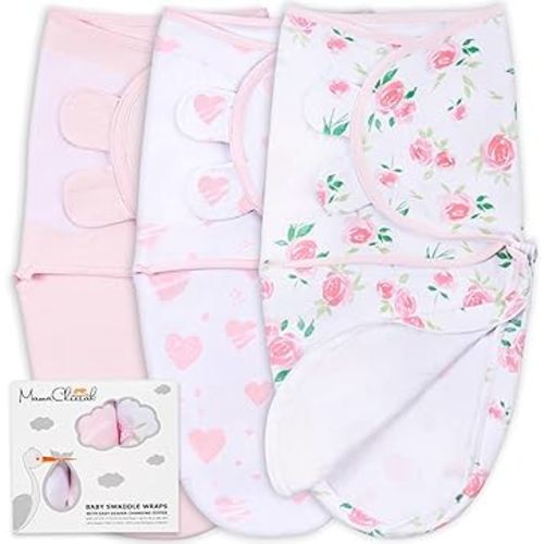 Mama Cheetah Baby Swaddle Blanket with Zipper, Newborn Swaddle Sack, Baby Swaddles Sleep Sack 0-3 Months, Baby Swaddle Wrap for Baby Boy & Girl, 3-Pack
