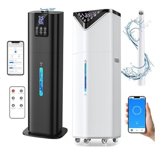 Smart Humidifiers for Bedroom Large Room, Cool Mist Top Fill Diffuser Ambient Light, WIFI App & Remote Control, 3 Mist Modes for Home Whole House School Office Commercial Plants