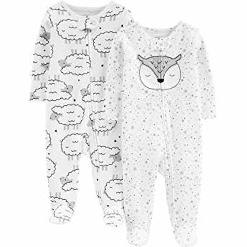 Baby 2-Pack Cotton Footed Sleep and Play