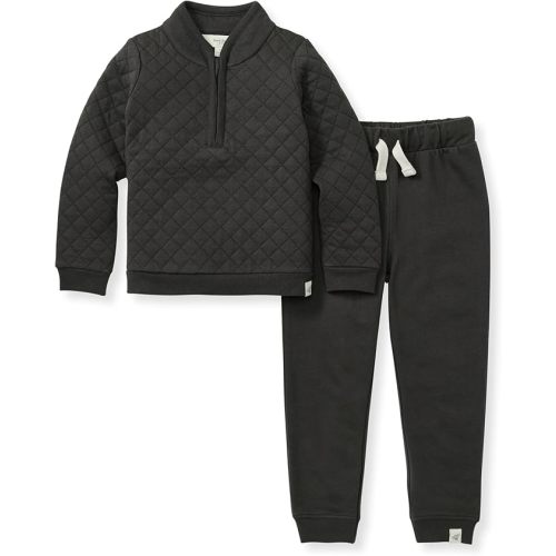 Burt's Bees Baby baby-boys Shirt and Pant Set, Top & Bottom Outfit Bundle, 100% Organic Cotton
