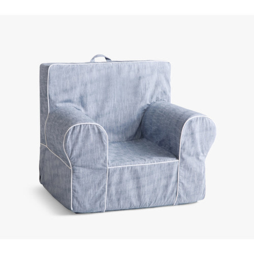 Kids Anywhere Chair®, Chambray with White Piping