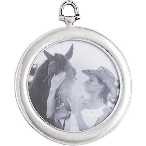 Mud Pie Silver Circle Metal Small Frame