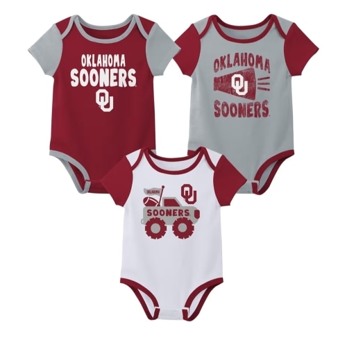 Outerstuff NCAA Teams Newborn Baby and Infant Short Sleeve Bodysuit Variety 3-Pack (0-18m)