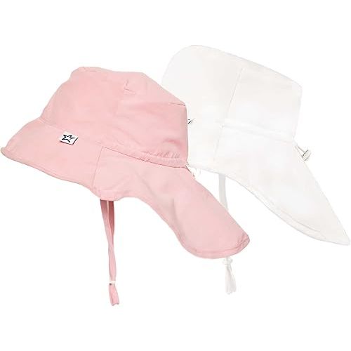 Tiny Twinkle Sun Protection Baby Flap Hat 2 Pack with UPF 50+ Sun Protection