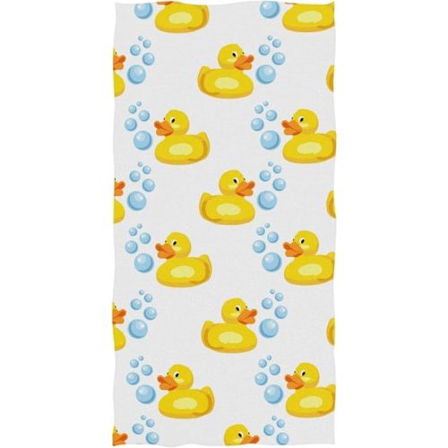 Guest Hand Towels for Bathroom Yellow Rubber Ducks Decorative Fingertip Towels Absorbent Soft Towels for Hotel Kitchen Spa Gym Yoga 27.5x15.7 inch
