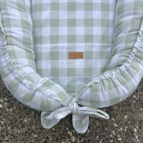 Green Checks Lounger | Lazy Baby