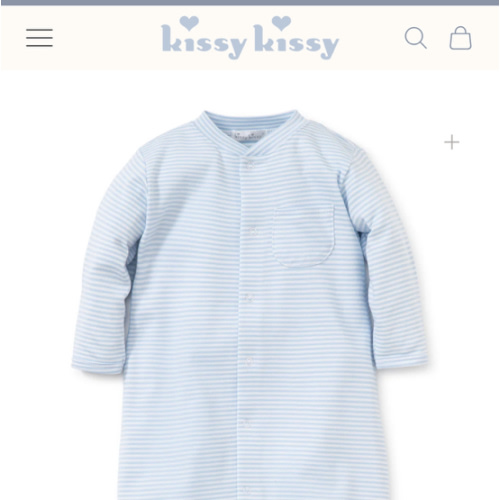 Simple Stripes Blue Convertible Gown