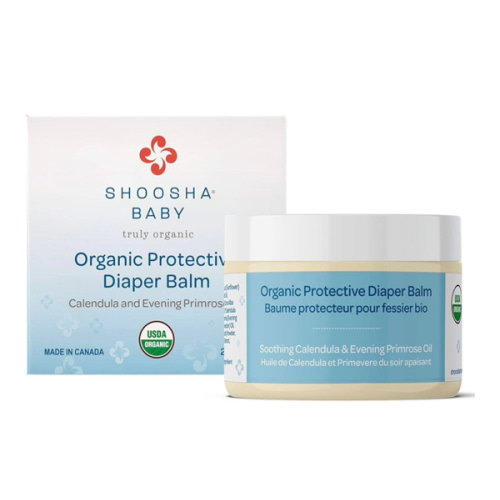 Shoosha Organic Diaper Balm for Sensitive Skin, Baby Diaper Rash Cream, Gluten-Free, Fragrance-Free, Hypoallergenic, 100% Biodegradable